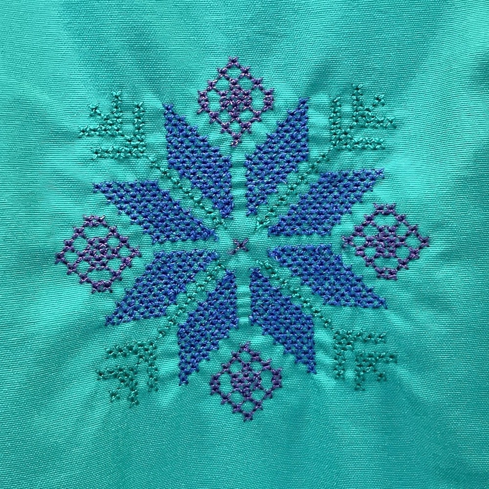 Vintage 90's Edelweiss Womens L Ski Vest Green Nordic Embroidery Quilted Lining - Picture 12 of 12